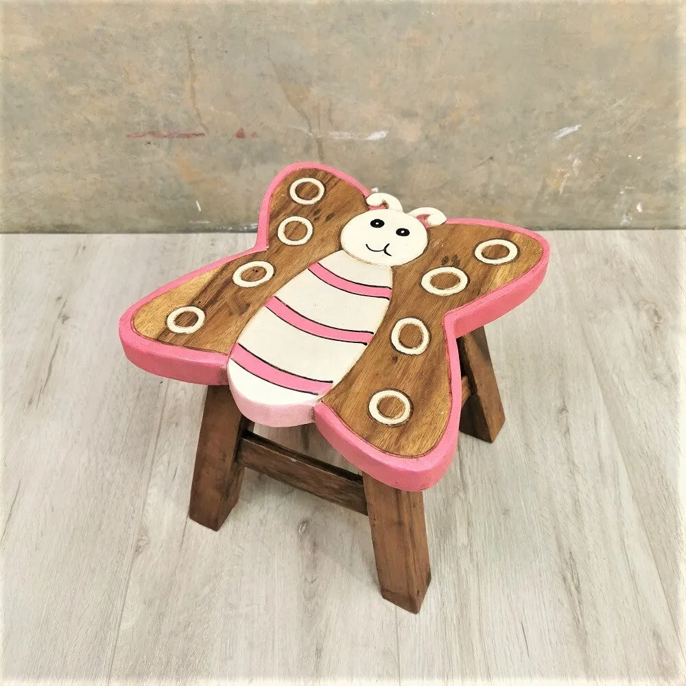 Kids Wooden Monkey Tails Table   4 animal stools complete set -hand carved Timber Children Furniture.