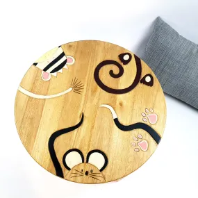 Kids Wooden Monkey Tails Table   4 animal stools complete set -hand carved Timber Children Furniture.