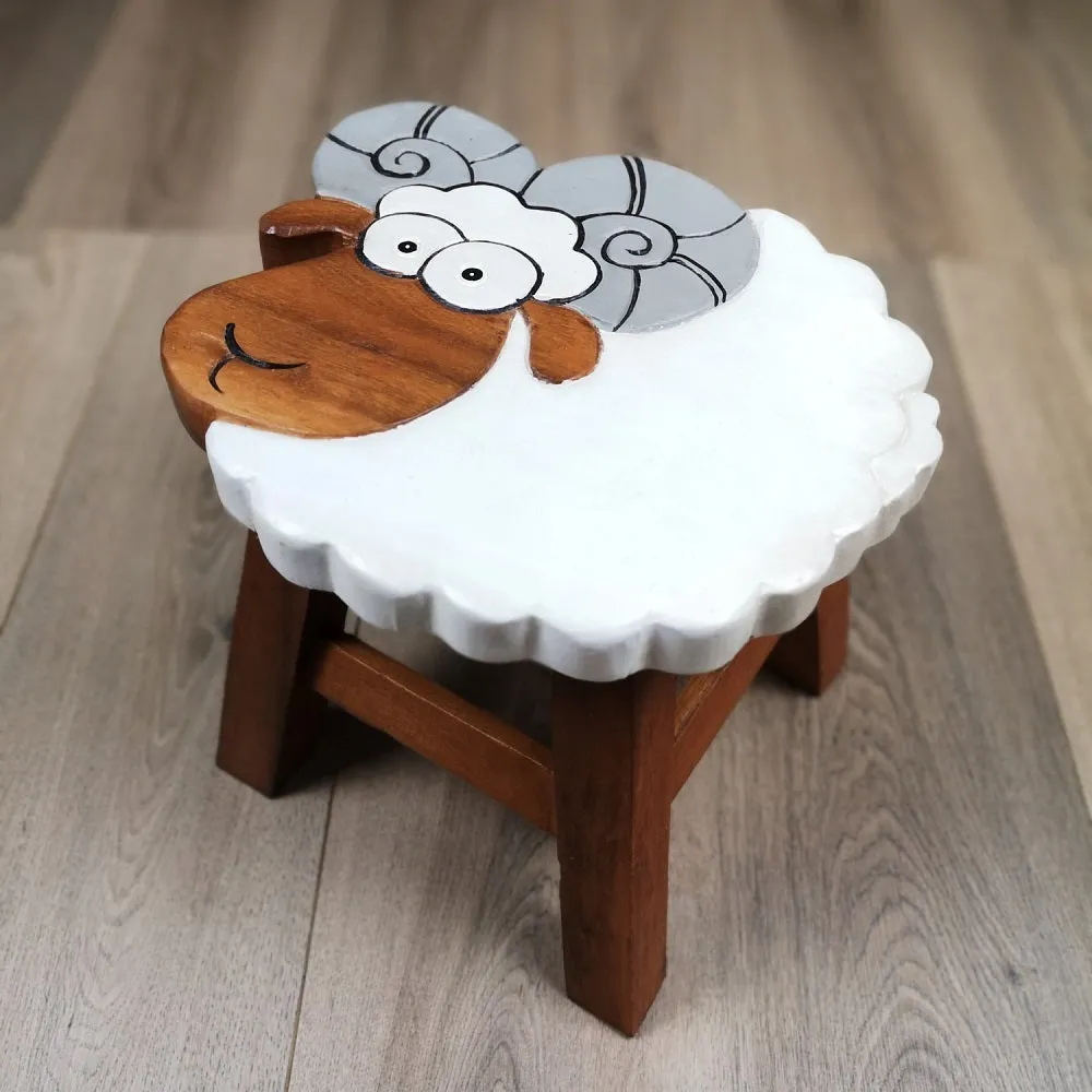 Kids Wooden Monkey Tails Table   4 animal stools complete set -hand carved Timber Children Furniture.