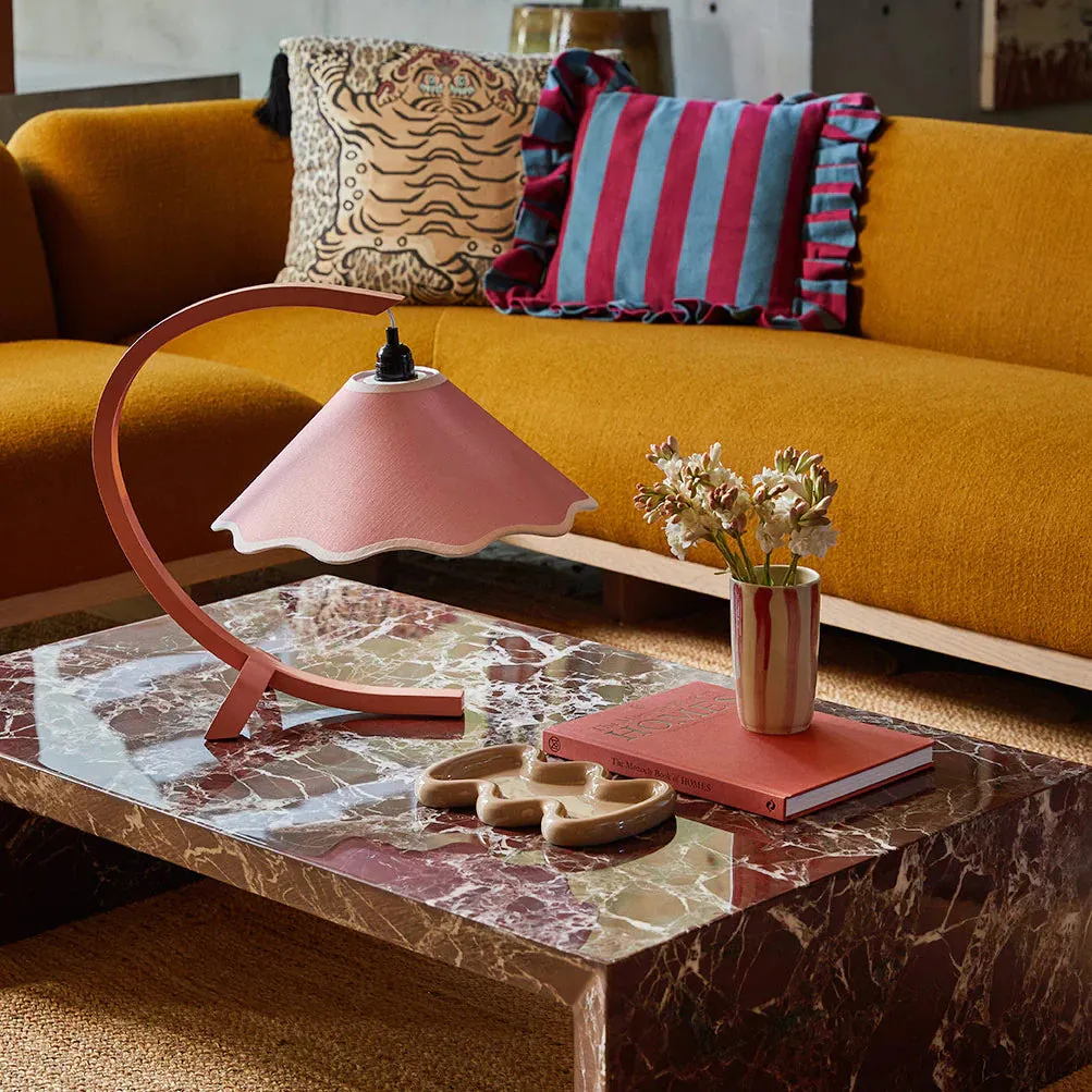 Kira Table Lamp⎮ Coral & Cream