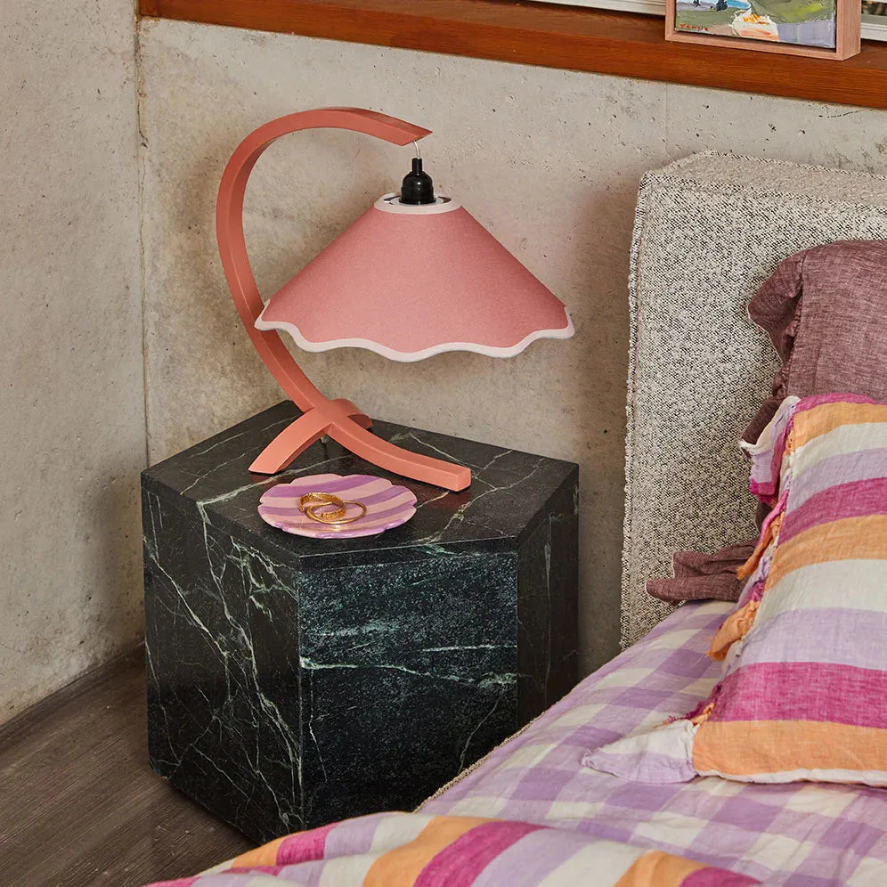 Kira Table Lamp⎮ Coral & Cream