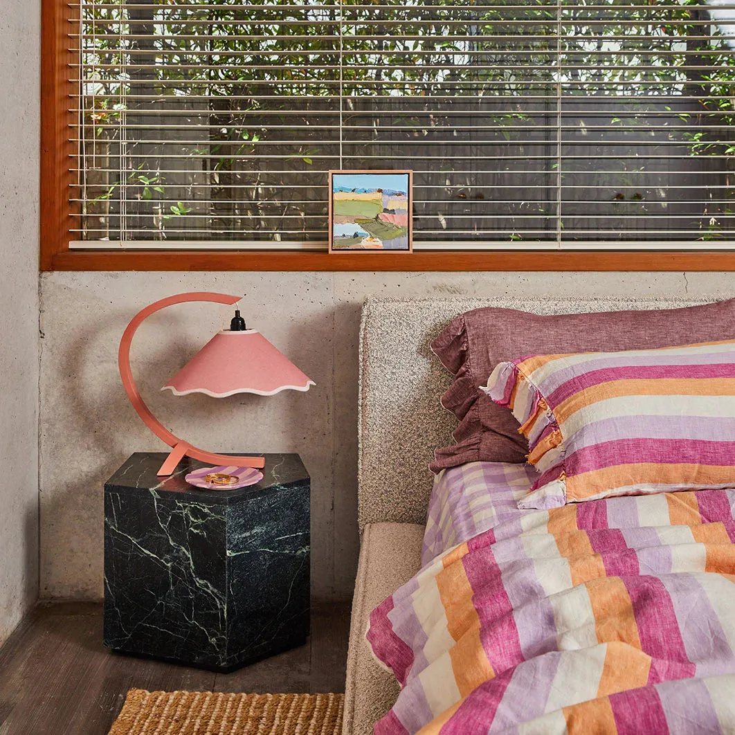 Kira Table Lamp⎮ Coral & Cream