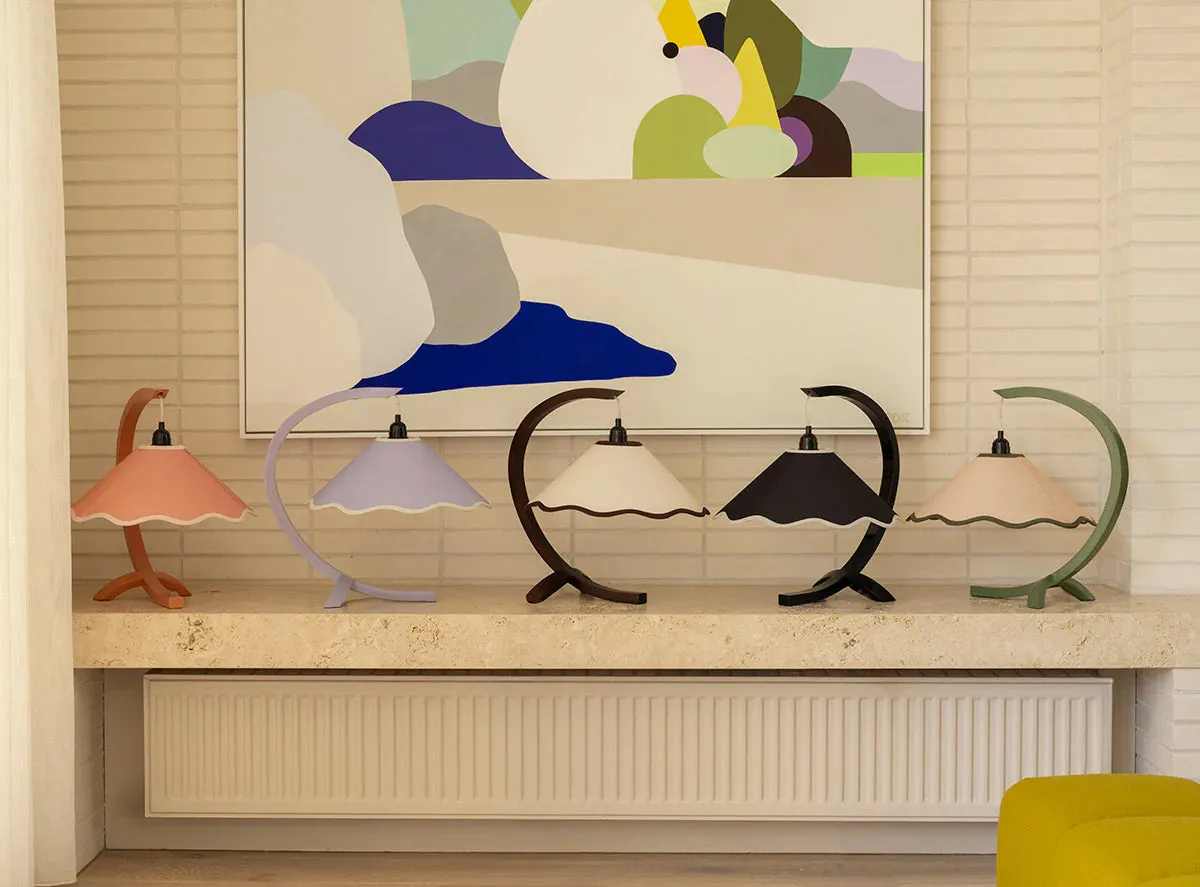 Kira Table Lamp⎮ Coral & Cream