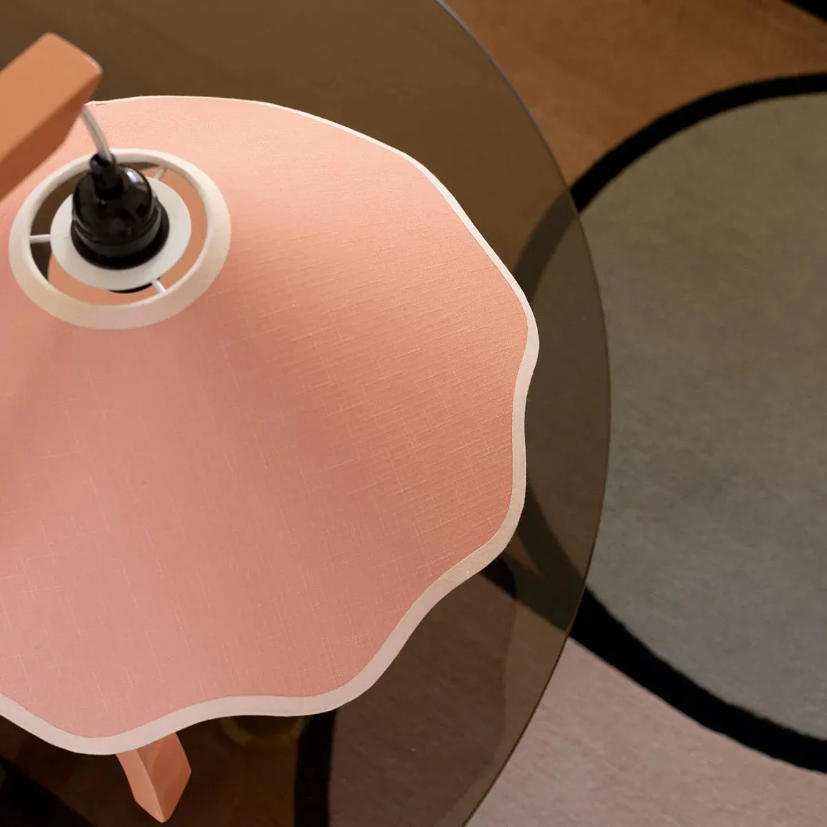 Kira Table Lamp⎮ Coral & Cream