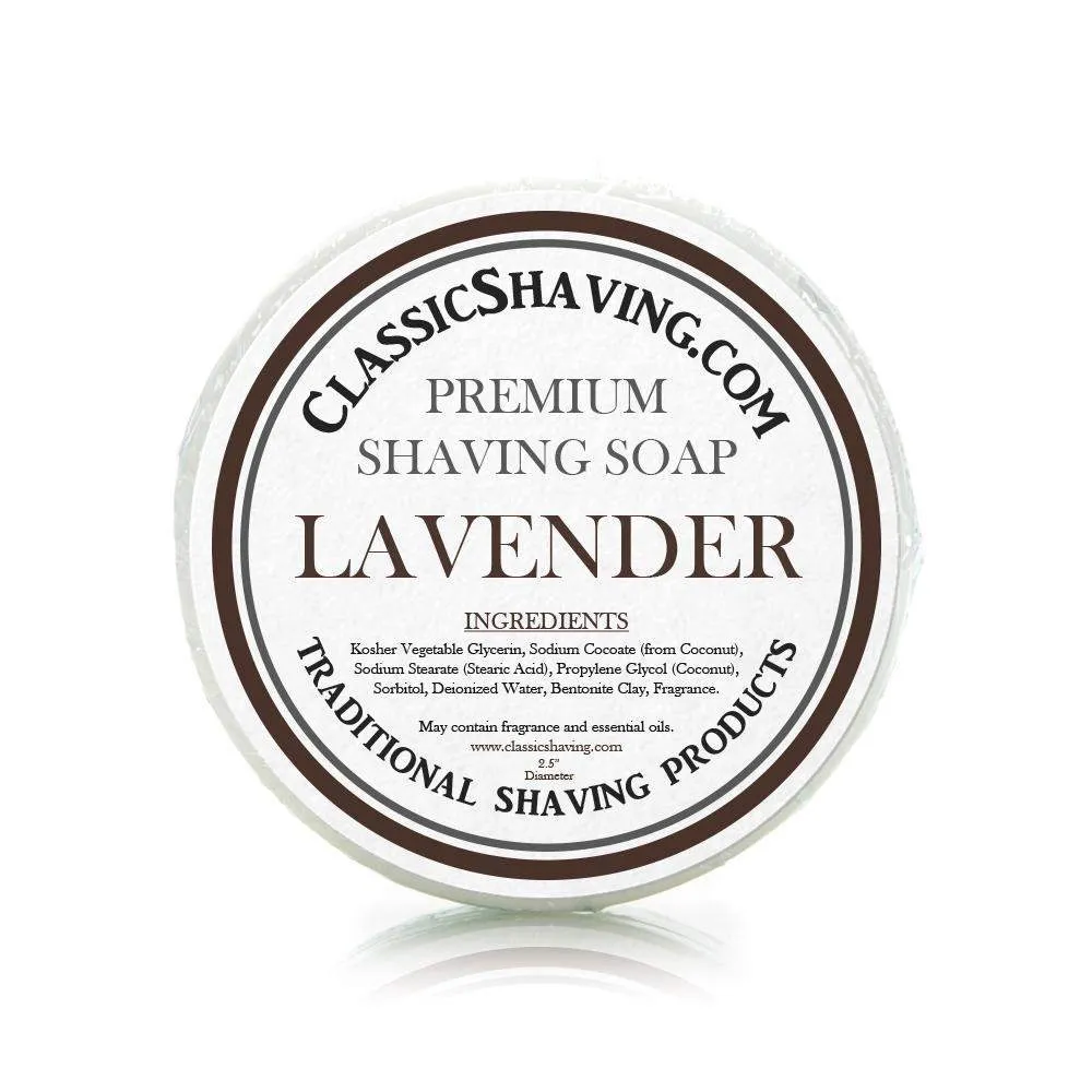 Lavender Scent - Classic Shaving Mug Soap - 2.5" Regular Size