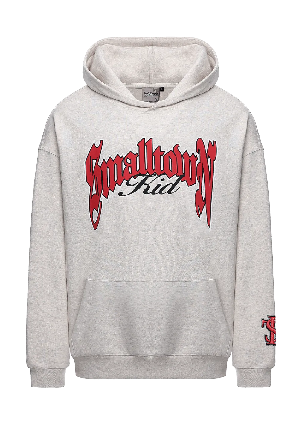 Logo Curved Print Hoodie