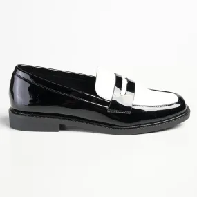 Madison Bliss 2 Tone Slip On Loafers - Black / White