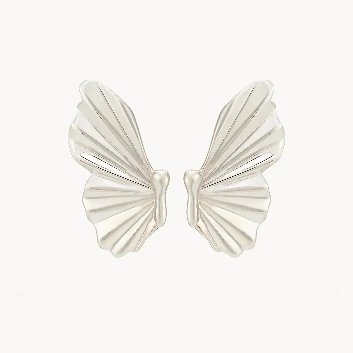 metamorphosis butterfly wing earring - sterling silver