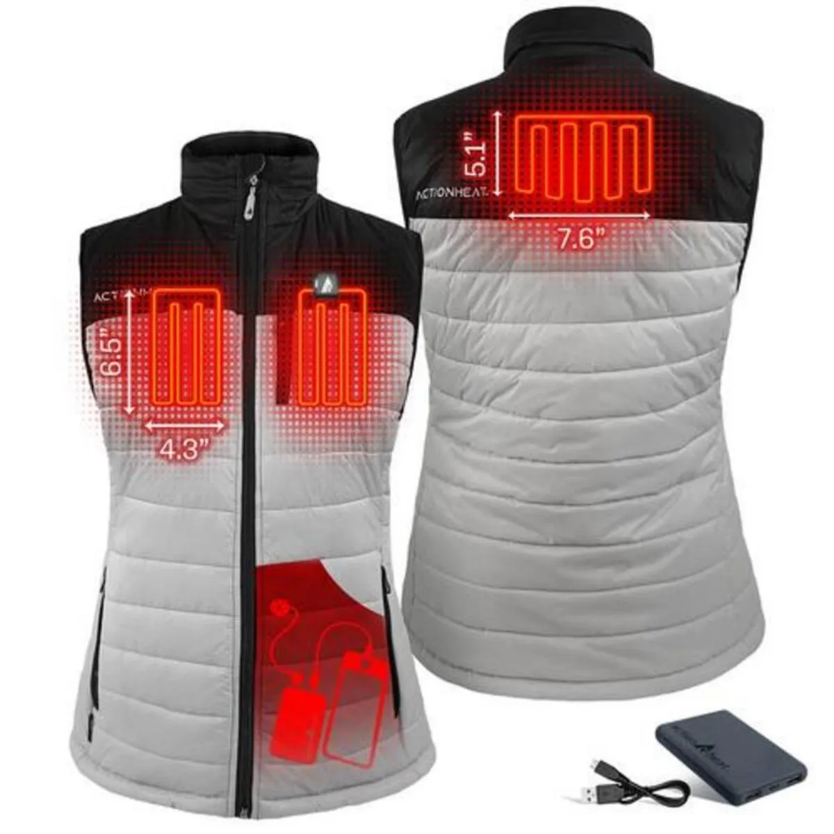 Open Box ActionHeat 5V Women's Pocono Insulated Puffer Heated Vest
