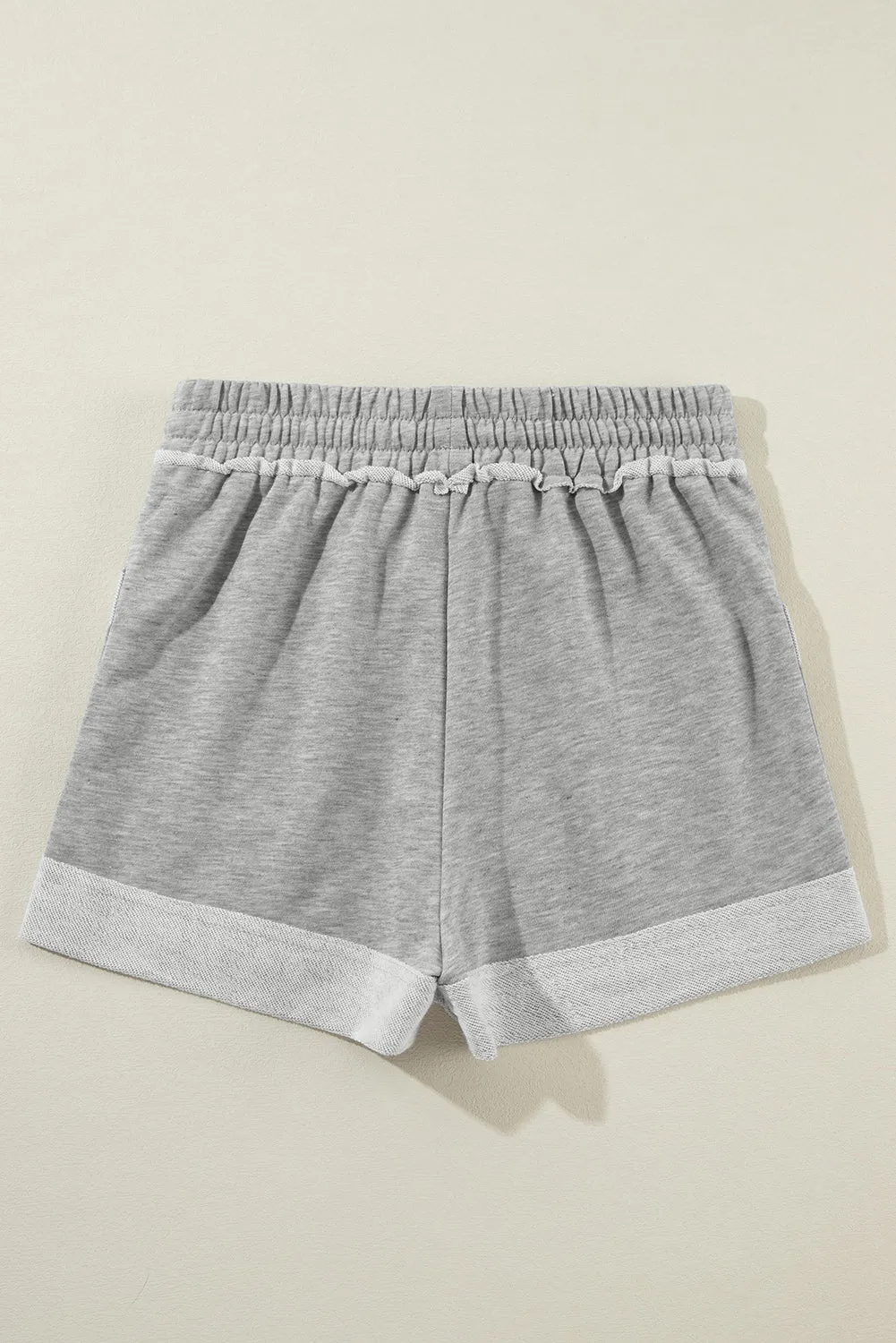 Philippine Gray Pocketed Drawstring High Waist Summer Shorts