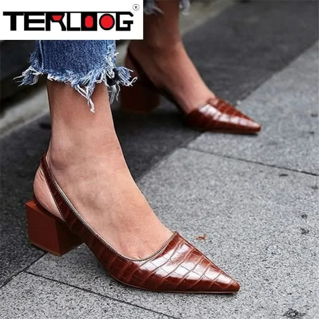 Pointed Toe Slingback Flats