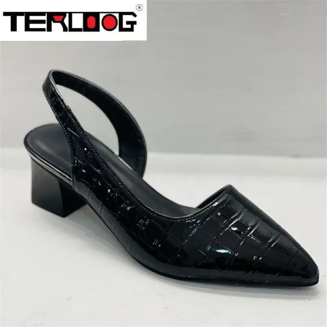 Pointed Toe Slingback Flats