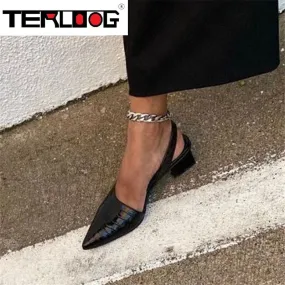 Pointed Toe Slingback Flats
