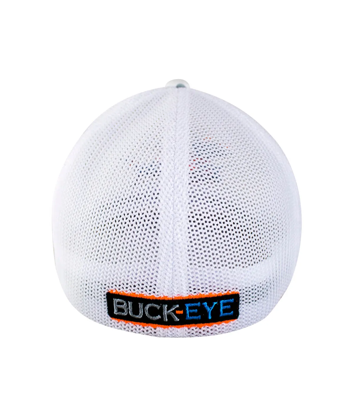 "Buck-Eye Explorer" Meshback Flexfit Unisex Baseball Cap In White Camoflauge