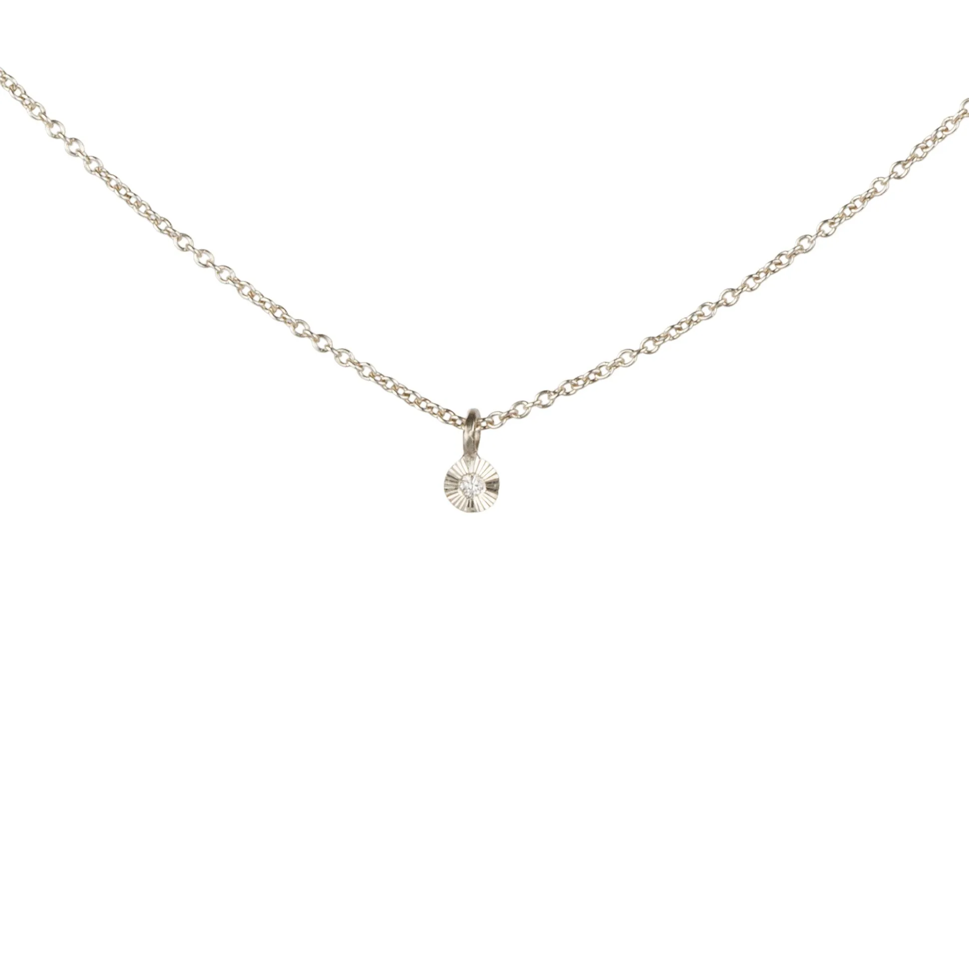 Silver and Diamond Rise Necklace