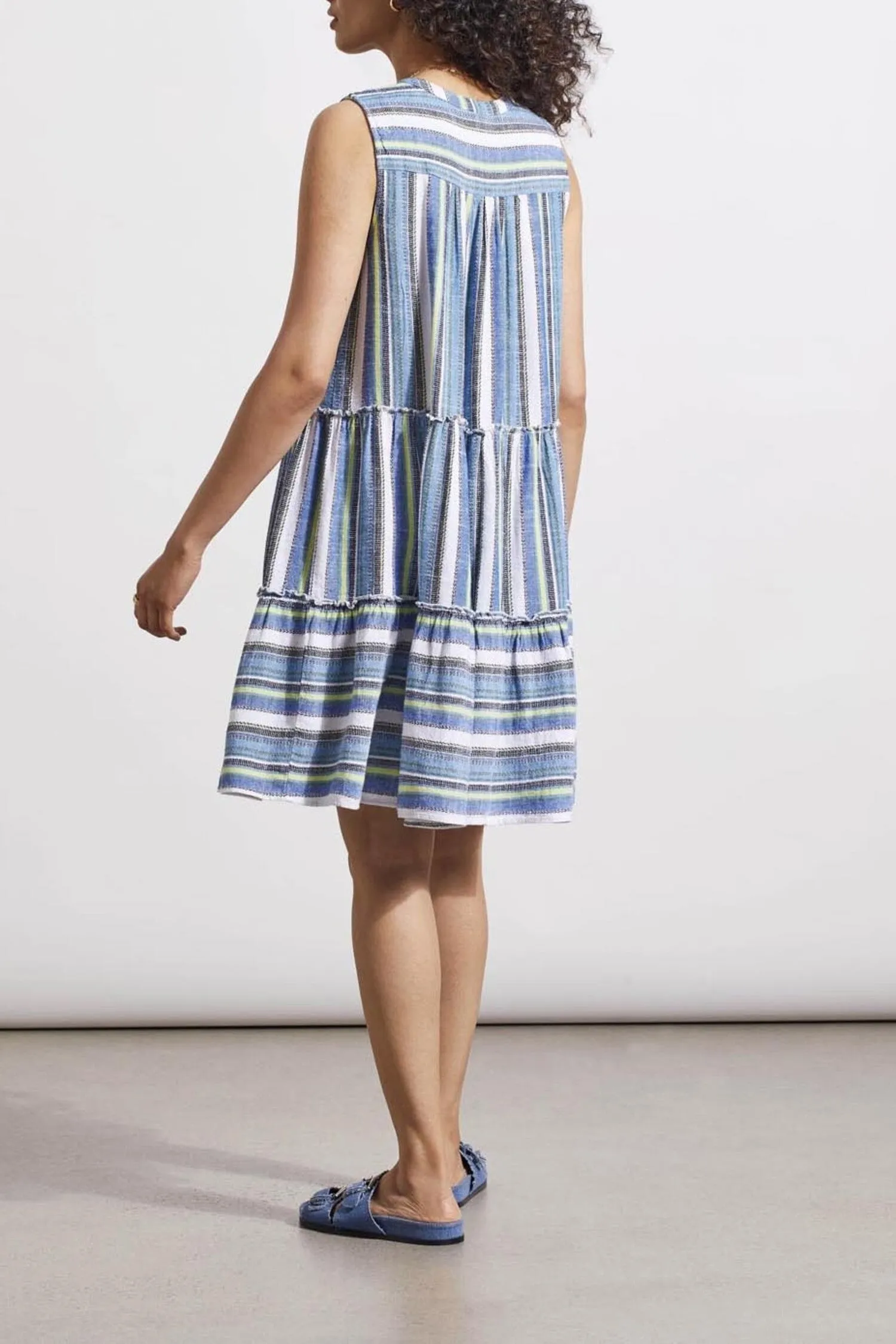 Tri 5386O Sleeveless Tiered Dress