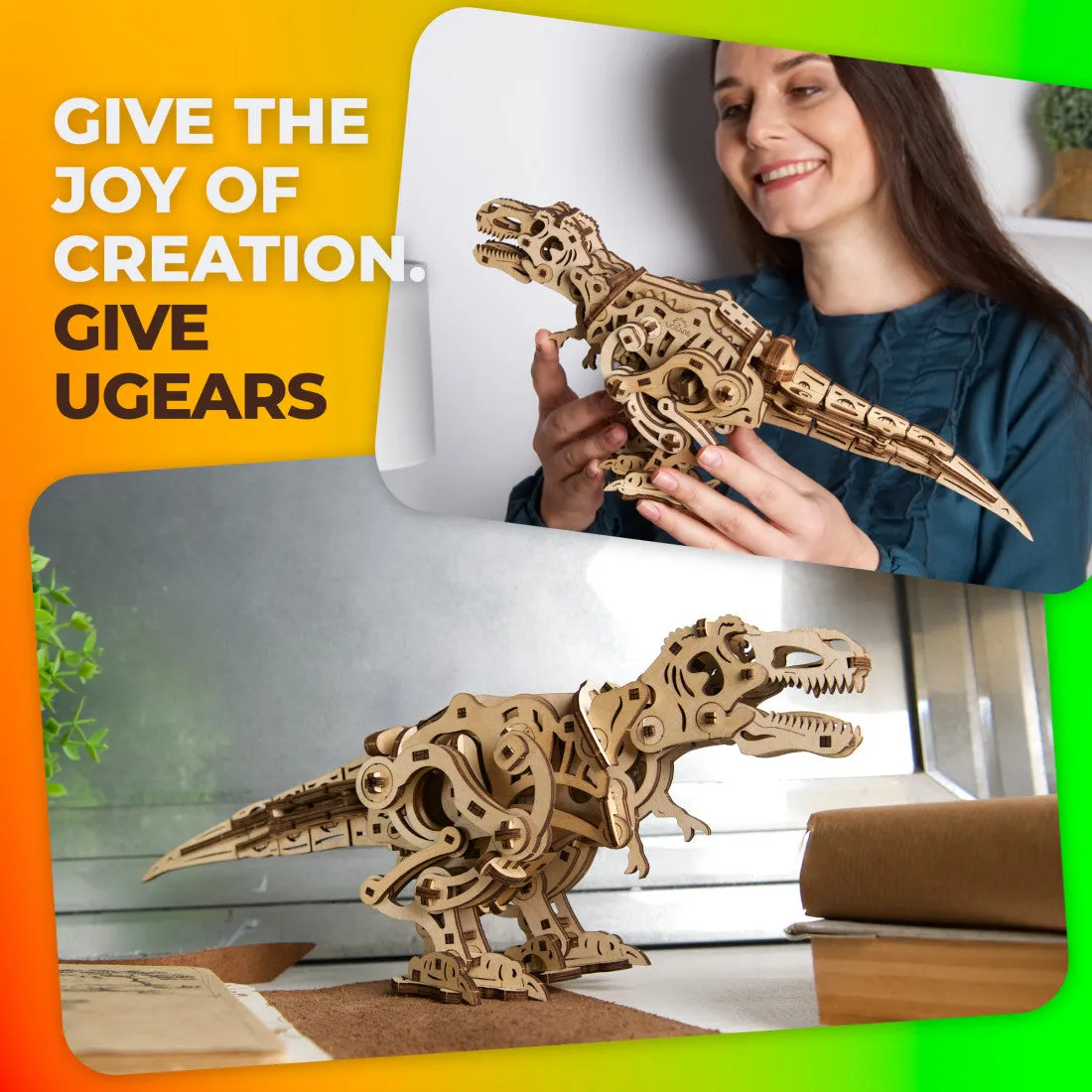 UGEARS Tyrannosaurus Rex 3D Mechanical Model Puzzle DIY Kits