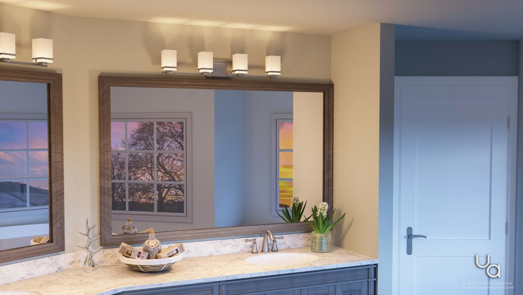 UHP2604 Transitional Bathroom Vanity Light, 6.5"H x 31.25"W, Brushed Nickel Finish, Modena Collection