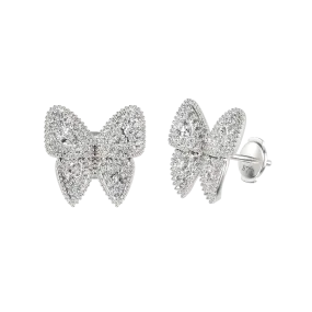Vivid Clustered Butterfly Stud Earring